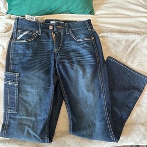 Ariat Blue Boot Cut Jeans with Stretch and Fading